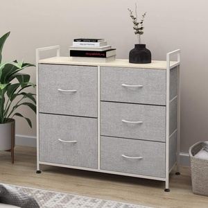 Commode pliable en métal, mobilier de chambre à coucher, design moderne, 6 tiroirs, commode pour vêtements - Product Image 3