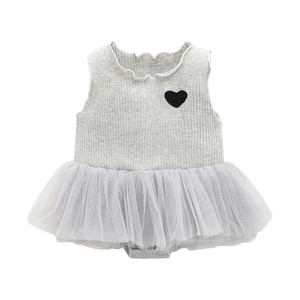 Corazón EMB de punto de algodón de princesa bebé niños recién nacido ropa de bebé niñas pantalones conjuntos al por mayor - Product Image 5