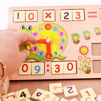 Caja de ordenador Digital Montessori multifunción, juguetes educativos de madera para matemáticas