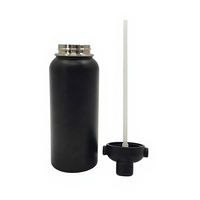 Bouteille isotherme en acier inoxydable avec double couvercle breveté (boisson directe et paille), anti-fuite, pour le sport et les activités de plein air, personnalisable