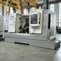 Tour CNC horizontal robuste TCK56-1000, déplacement de l'axe Z de 1050 mm, broche de 4500 tr/min pour le tournage de longs arbres et de tuyaux
