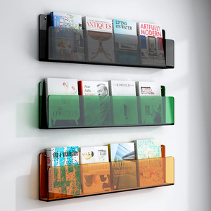 رف للكتب شفاف مثبت على الحائط - Product Image 2