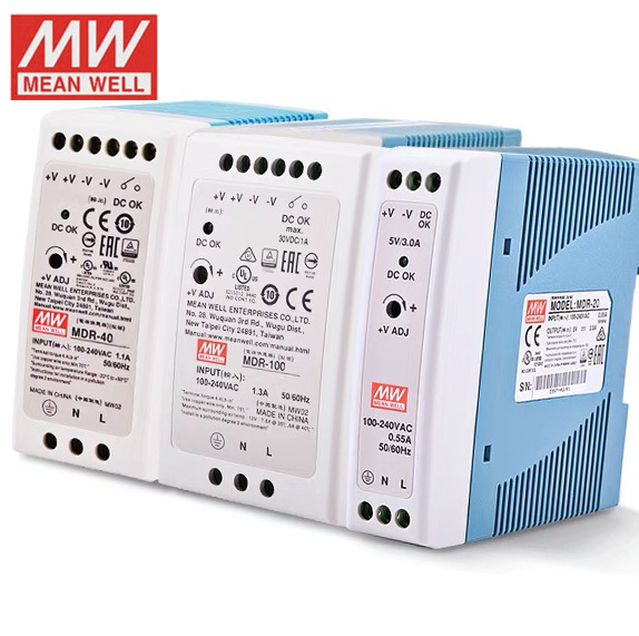 Sell Well Meanwell Industry Power Supply Din Rail MDR-10/20/40/60/100 Din Rail Switching Power Supply 5V 12v 15V 24V 48V