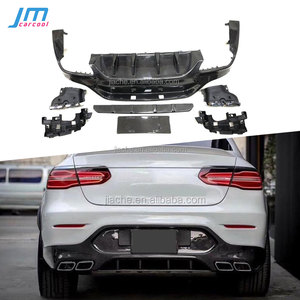 In Fibra di carbonio Parafango Posteriore Paraurti Lip Diffusore con Punte Di Scarico per Benz Classe <span class=keywords><strong>GLC</strong></span> C253 coupe Sport GLC63 2017- 2019 Car Styling - Product Image 1