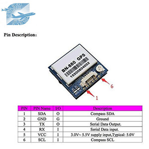 <span class=keywords><strong>BN</strong></span>-<span class=keywords><strong>880</strong></span> avec boussole M8030-KT PIX4 module <span class=keywords><strong>GPS</strong></span> double mode GLONASS pour contrôle de vol de drone APM - Product Image 4