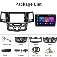 (Stock AU) Autoradio Android Podofo 9 Pouces pour Toyota HILUX 2005-2014, Stéréo Voiture Autoradio Carplay Android Auto GPS Wifi Hifi RDS