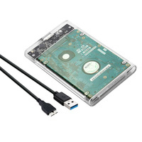 Hard Drive USB 3.0 HDD eksternal 2.5 inci, SATA SSD casing kotak Disk seluler Laptop Hard Drive Hdd Caddy