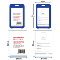 Porte-cartes de visite double face et porte-cartes de crédit en plastique PP, porte-badge professionnel uni