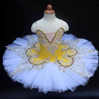 Tutu de Ballet professionnel pour enfants, Costumes de danse de soirée, robe de justaucorps pour femmes