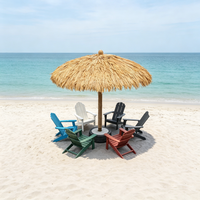 Parasol de jardin en PEHD synthétique pour extérieur, grand parasol de plage, décoration de jardin, parasol de patio en paille