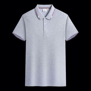 Made Quality Men's Summer Cotton Spandex Short Sleeved Solid Color Casual Embroidered Polo T-shirt Simple Top - Product Image 3