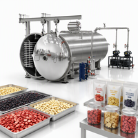 Machine de lyophilisation industrielle grande capacité pour aliments, fruits, viande, okra, légumes, champignons, oignon vert, ail - Prix