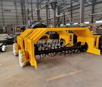 Équipement de compostage de déchets organiques, machines de fabrication d'engrais, retourneur de compost à entraînement par tracteur