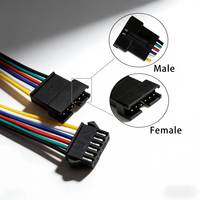 Connecteur à sertir JST SM 3 broches mâle/femelle pour câble électrique d'ordinateur/moto avec conducteur en cuivre étamé pour éclairage LED