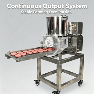 Edelstahl-Fleischverarbeitungsmaschine zur Formung von Schnitzeln, Einstellbare Dicke, <span class=keywords><strong>Burger</strong></span>-Patty-Herstellungsmaschine - Product Image 4