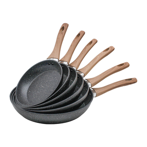 Tùy Chỉnh Nhôm Không Dính Chảo Với Nắp Không Dính Đá Cẩm Thạch Lớp Phủ <span class=keywords><strong>Fry</strong></span> <span class=keywords><strong>Pan</strong></span> Bộ Cảm Ứng Nấu Ăn Phẳng Chảo - Product Image 6