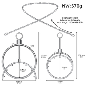 Déesse de la <span class=keywords><strong>psych</strong></span>é Sein sexuel Blazing Tremble Gates <span class=keywords><strong>Heavy</strong></span> Metal Chest Fixture Series Contraintes de poitrine avec pompes à pointes - Product Image 6