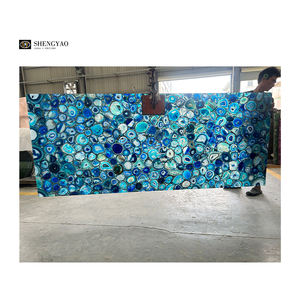 Panneau de <span class=keywords><strong>plafond</strong></span> en agate translucide personnalisé, dalle de pierres précieuses rétroéclairées naturelles pour décoration intérieure de luxe - Product Image 3