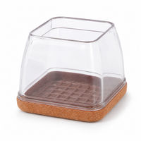 Protège-pieds carrés en silicone transparent pour chaises de salle de réunion, antidérapants et silencieux
