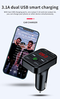 Direktvertrieb BT5.0 Auto-FM-Empfänger und -Sender mit LED-Anzeige, Farbigen Lichtern, SD-Karten-Unterstützung für MP3-Musik und Freisprechfunktion