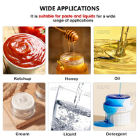 Machine de remplissage semi-automatique HZPK 500 ml pour eau, huile d'olive, pâte, liquide, crème cosmétique/lotion