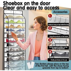 Over The Door Shoe Organizer 12 Pockets Breathable Mesh Hanging Storage For Shoes Behind Doors On Walls - Product Image 5