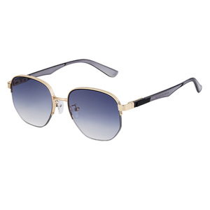 Gafas de sol con montura cuadrada de estilo europeo americano, hechas a medida, para hombre, protección Uv400, lentes de PC, montura negra, estilo Instagram - Product Image 5