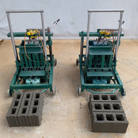 Petite machine à briques de ciment semi-automatique solide pour la construction, machine efficace de fabrication de blocs creux