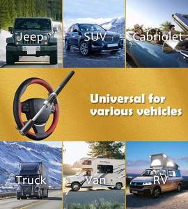 Volant Serrure à combinaison à 5 chiffres Voiture/camion/fourgonnette Serrure de direction réglable universelle Serrures antivol au volant - Product Image 6