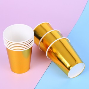 Personalized Patterned <b>Disposable</b> Paper Cups Birthday Party Solid Color Custom Picnic <b>Tableware</b> Paper Cups - Product Image 5