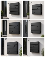 Boîte aux lettres murale moderne en métal pour extérieur, étanche, antivol, antirouille, avec compartiment à journaux, design autoportant, finition poudrée