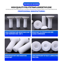 Approvisionnement d'usine chinois H PTFE vis boulon vis à tête fraisée vis à tête plate