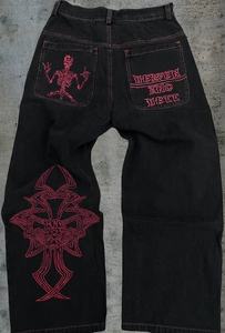 Jeans de Moda Personalizados OEM, Jeans Rectos para Hombre, Jeans Holgados para Chico, Jeans Vintage Lavados al Ácido, Jeans de Talla Grande para Hombre - Product Image 1