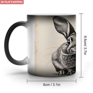 Frosted Black Matte <b>Ceramic</b> <b>Mug</b> 11oz Heat Activated Daily Drinking Cup - Product Image 1