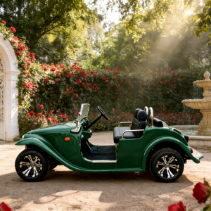 Nouvelle Arrivée Voiture Électrique Classique Mini Vintage Haut de Gamme Sièges en Cuir Confortables 5 Passagers Petit Chariot de Tourisme Antique pour Visites Panoramiques - Product Image 1
