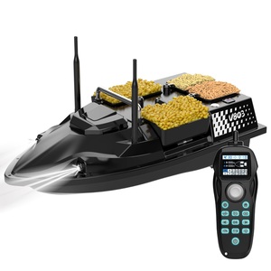 Flytec V803 GPS 500M quatre trémies double capacité de charge 3kg 200 Points de pêche système d'éclairage multifonctionnel RC <span class=keywords><strong>carpe</strong></span> appât bateau - Product Image 1