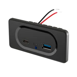 Panneau encastré rectangulaire Qc 3.0 Pd rapide 12V 24V Bus bateau Marine caravane Rv camping-car chargeur Usb prise de courant