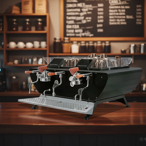 เครื่องชงกาแฟเอสเพรสโซแบบกึ่งอัตโนมัติสำหรับมืออาชีพ แบบสองหม้อต้ม พร้อมหน้าจอแสดงผล สามหัวชง - Product Image 3