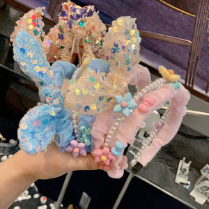 प्यारी छोटी लड़की स्टार डांस परफॉर्मेंस हेयरबैंड बच्चों के लिए कपड़े की कला - Product Image 3