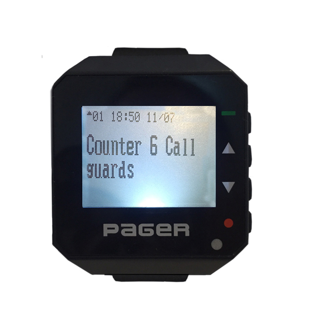 GP2015W PLL 138-930Mhz FLEX 24 Characters Waterproof POCSAG Watch Pager