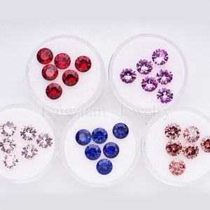 Wuzhou-GEMA de cz sintética clásica, forma redonda, 0,8-12mm, café, GEMA de circonia cúbica suelta, precio bajo para fabricación de joyas - Product Image 5