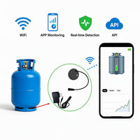 Capteur de niveau de bouteille de gaz GPL en temps réel, intelligent, Wi-Fi, ultrasonique, pour réservoir de butane et de propane, avec surveillance à distance et prise en charge API