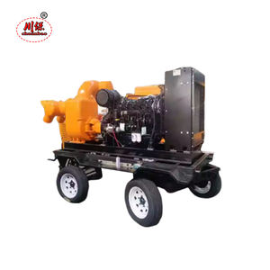 Pompe centrifuge auto-amorçante à moteur pour véhicule, à haut débit, pour drainage des inondations, pour remorque à quatre roues - Product Image 1