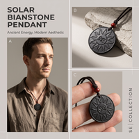 Collier Énergétique Quantique Scalaire Nano-Ionique Technologie Japonaise, Pendentif Personnalisé en Pierre de Lave Classique et Tourmaline Noire, Cadeau