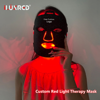 Masque facial à lumière rouge ILUXRED, sans fil, LED, silicone, infrarouge, appareil pour la peau, masque à lumière rouge pour les soins de la peau