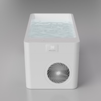 Bain Spa Moderne Tout-en-un en Acrylique Écologique à Commande WiFi avec Refroidisseur et 2 Jets pour Usage Domestique ou en Salle de Sport
