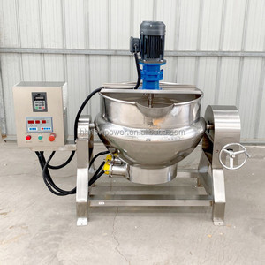 หม้อต้มแบบมีแจ็คเก็ตสำหรับทำน้ำตาล ขนาด 200 ลิตร ใช้แก๊สและระบบสุญญากาศ หม้อต้มไฟฟ้าขนาด 300 ลิตร พร้อมเครื่องกวน - Product Image 4