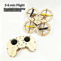 Kit de drone en bois EPT DIY, projet scientifique STEM avec moteur 718, ensemble de construction de drone RC éducatif complet de 56 pièces