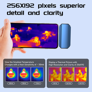 Hcaniee pencitraan termal inframerah HD 3.2mm, pencitra suhu inframerah 256x192 piksel, Port tipe-c kasar untuk ponsel pintar Android 6 - Product Image 3