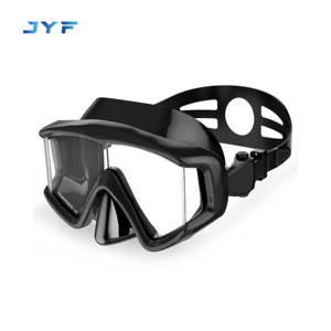 Maschera Subacquea per Adulti di Alta Qualità Marca JYF, Design a Tre Specchi, Maschera in Silicone per Immersioni Marine, Occhiali <span class=keywords><strong>da</strong></span> Immersione in Vetro - Product Image 2